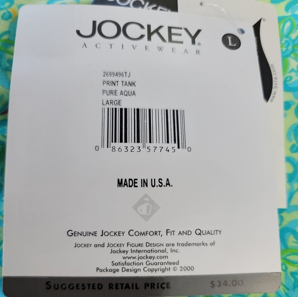 *NWT* JOCKEY Activewear/Athleisure Print Capri & Racerback Top with Lycra - Picture 10 of 13